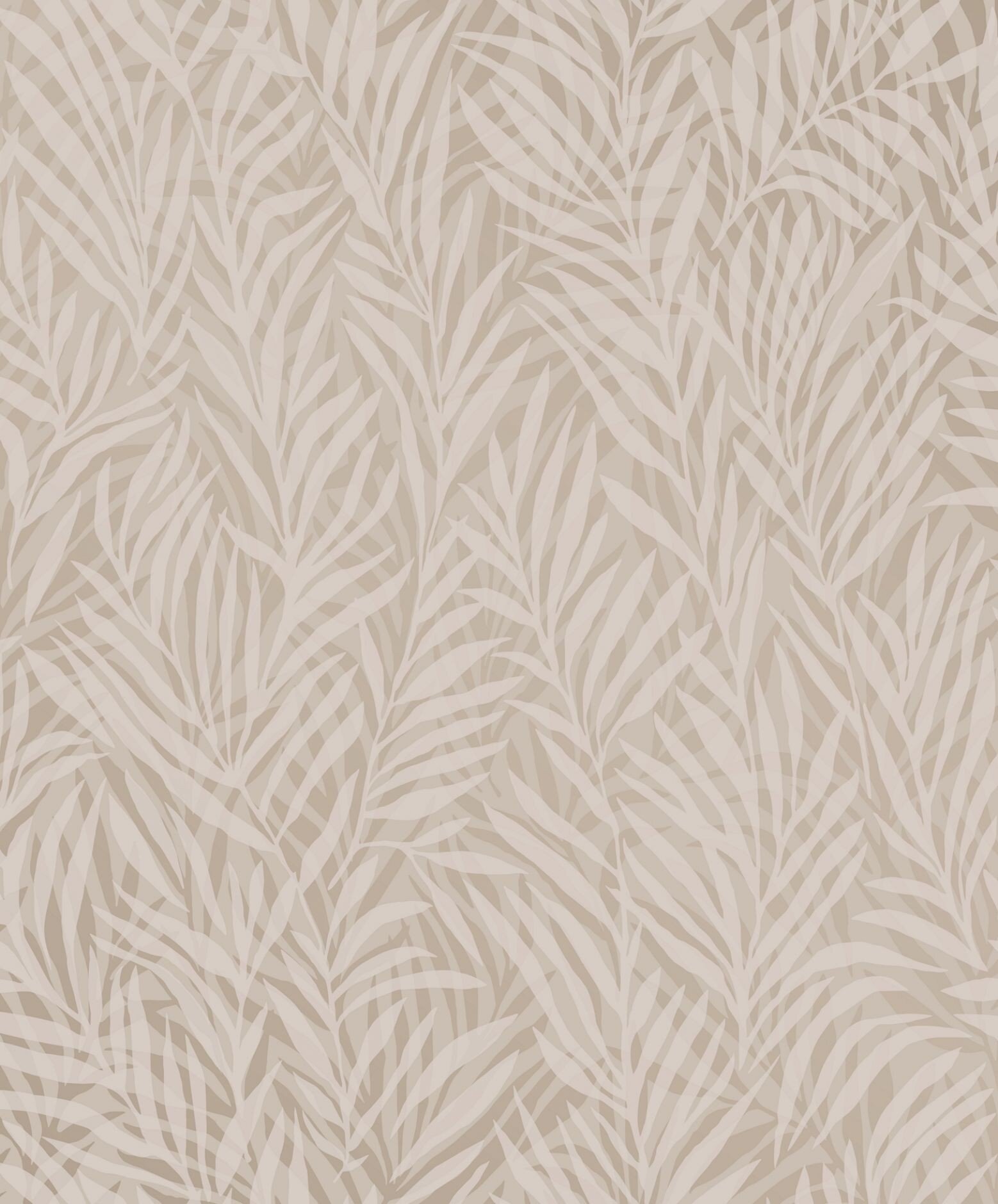 Papier Peint Végétal Beige Plume