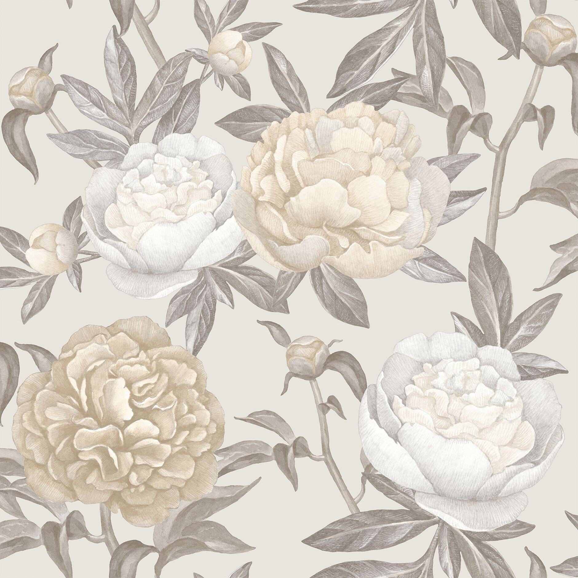 Papier Peint Végétal Fleurs Claire – Image 2