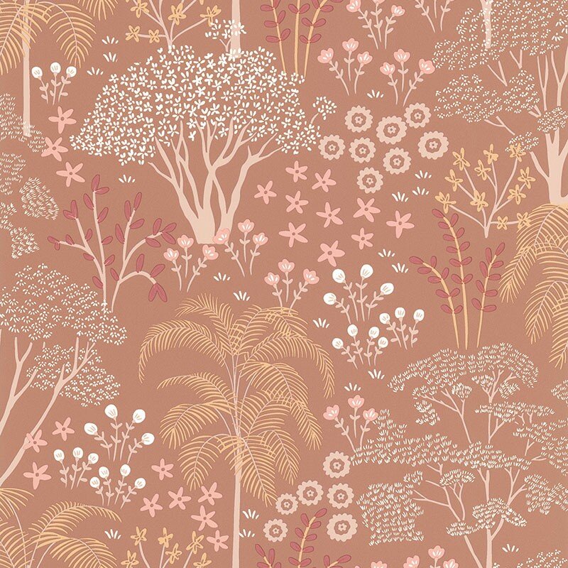 Papier Peint Vegetal Tunisie Eden Terracotta