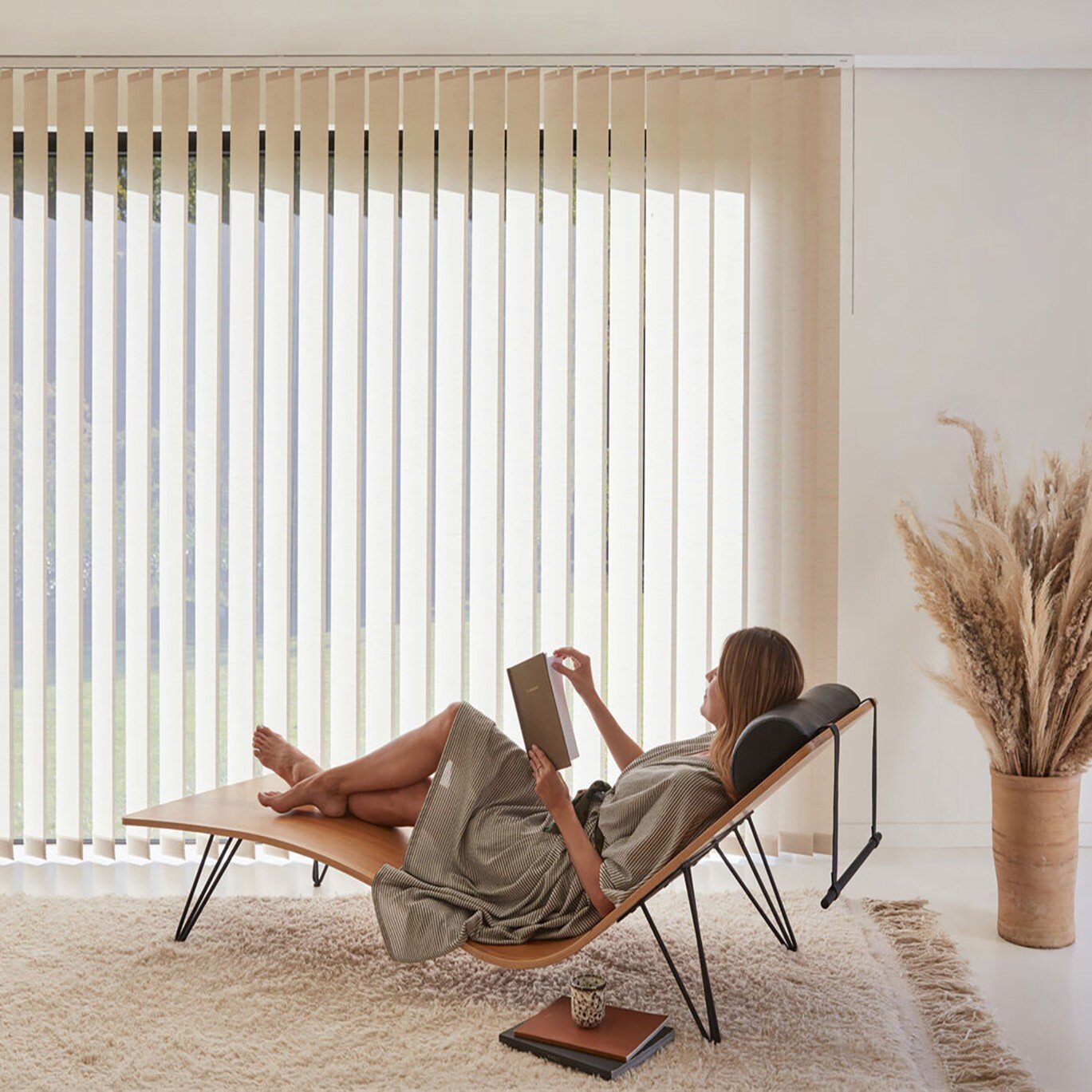 Store Interieur à Lamelles Verticales Tissu P13 Y6405 – Image 3