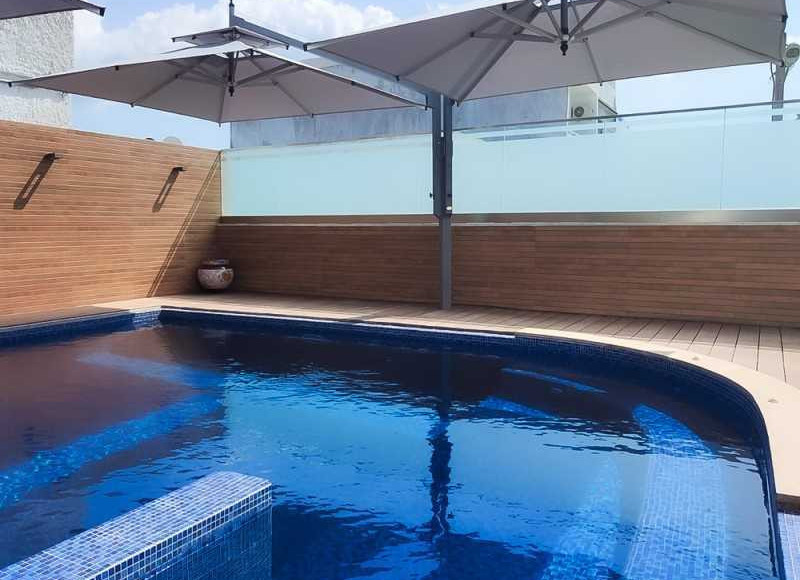 Parasol Double Poteau Excentré en Tunisie 6 m x 3 m – Image 2