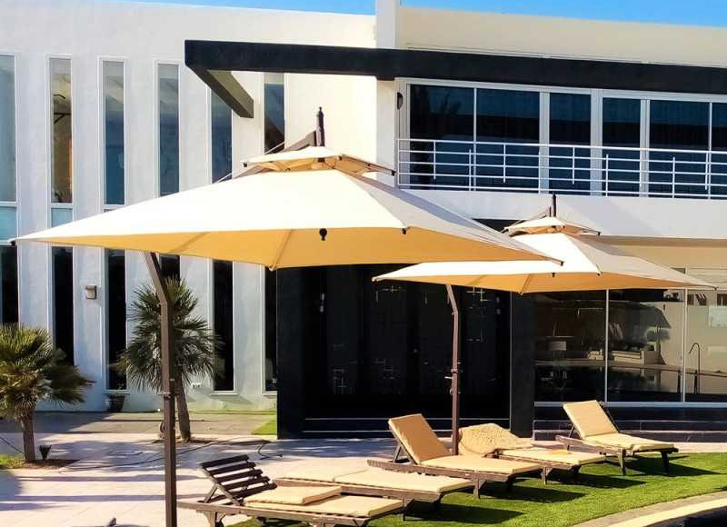 Parasol Simple Excentré en Tunisie 8 Baleines 2.8 m x 2.8 m – Image 4